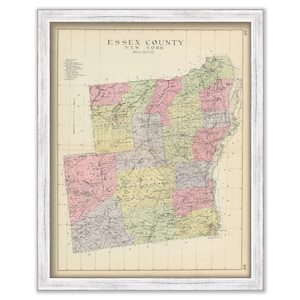 ESSEX County, New York 1912 Map, Replica or GENUINE ORIGINAL