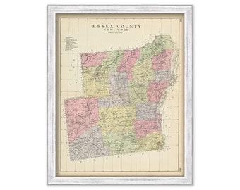ESSEX County, New York 1912 Map, Replica or GENUINE ORIGINAL