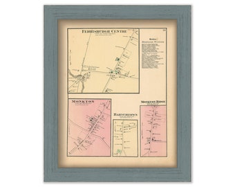 MONKTON, FERRISBURG and BARNUMTOWN, Vermont - 1871 Map