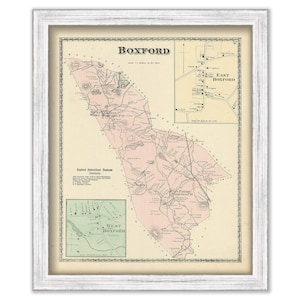 BOXFORD, Massachusetts 1872 Map - Replica or Genuine ORIGINAL