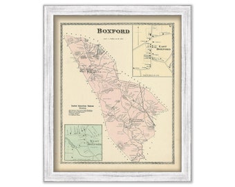 BOXFORD, Massachusetts 1872 Map - Replica or Genuine ORIGINAL