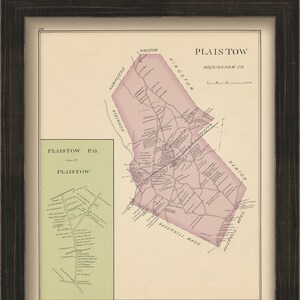 PLAISTOW, New Hampshire 1892 Map image 2