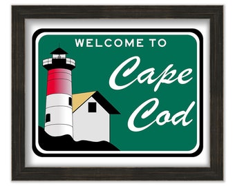 CAPE COD SIGN on Fine Art Paper