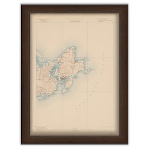 ROCKPORT and GLOUCESTER, Massachusetts 1890 - Topographic Map - Replica and Genuine Original