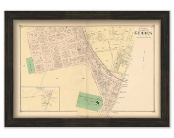 GEDDES, New York -  1874 Map