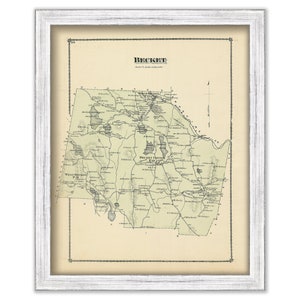 Town of Becket, Massachusetts 1876 Map-Colored Reproduction