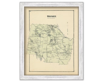 Town of Becket, Massachusetts 1876 Map-Colored Reproduction