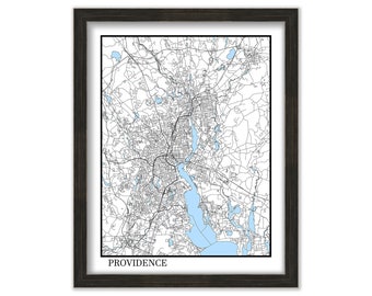 PROVIDENCE, Rhode Island - Contemporary Map Poster