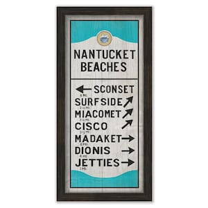 Nantucket Beach Directions Sign - Print on Fine Art Paper - Framing Available