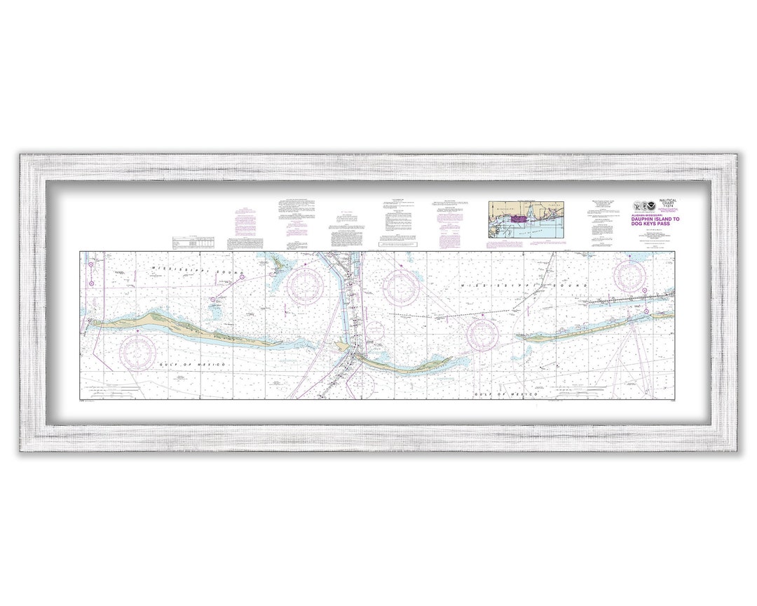 DAUPHIN ISLAND, Alabama 2015 Nautical Chart Etsy