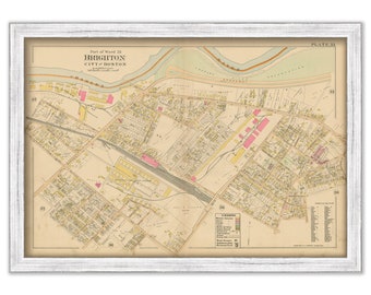 BRIGHTON, Massachusetts 1899 map, Plate 35 - Replica or Genuine ORIGINAL