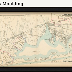 South Hampton, Shinnecock Bay, Tiana Beach, Long Island, New York 1916 Map - Etsy