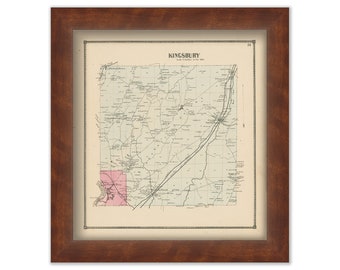 Town of KINGSBURY, New York 1866 Map