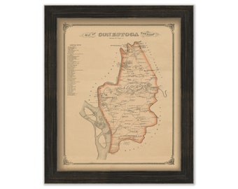 CONESTOGA, Pennsylvania 1875 Map - Replica or GENUINE ORIGINAL