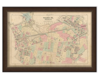 Map of Part of Dorchester - 1874 Ward 16 Plate N. - Replica or Genuine Original
