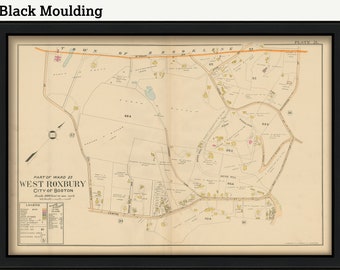 WEST ROXBURY, Massachusetts 1899 map, Plate 21 - Replica or Genuine ORIGINAL