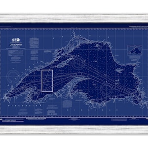 LAKE SUPERIOR - 2016 Nautical Chart Blueprint
