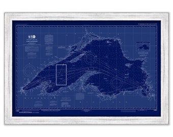 LAKE SUPERIOR - 2016 Nautical Chart Blueprint