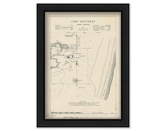 CAPE HATTERAS LIGHTHOUSE, Outer Banks, North Carolina  -  Site Plan for the Lighthouse as it was in 1906