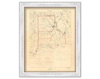 PROVIDENCE, KENT and WASHINGTON Counties, Rhode Island 1891 Topographic Map - Replica or Genuine Original