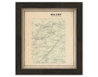 WILTON, New York 1866 Map, Replica or Genuine ORIGINAL