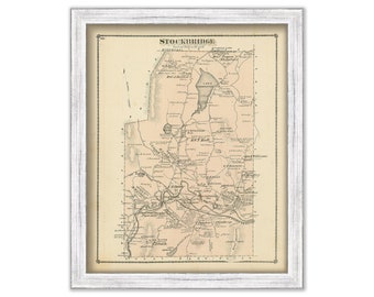 STOCKBRIDGE, Massachusetts 1871 Map - Replica or Genuine ORIGINAL