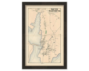 SOUTH DARTMOUTH, Massachusetts 1871 Map - Replica or Genuine ORIGINAL