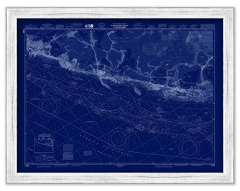 Key Largo to Upper Matecumbe Key, Florida  -  2014 Nautical Chart Blueprint