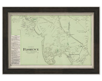 Village of FLORENCE, Massachusetts 1873 Map