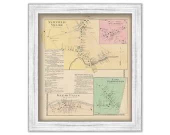 Village of NEWFIELD, Maine 1872 Map