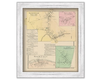 Village of NEWFIELD, Maine 1872 Map