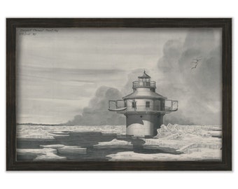 CRAIGHILL CHANNEL LIGHTHOUSE, Maryland  - Drawing of the Lighthouse as it was in 1873.
