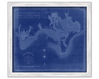 HYANNIS HARBOR, Massachusetts - 1826 Nautical Chart Blueprint