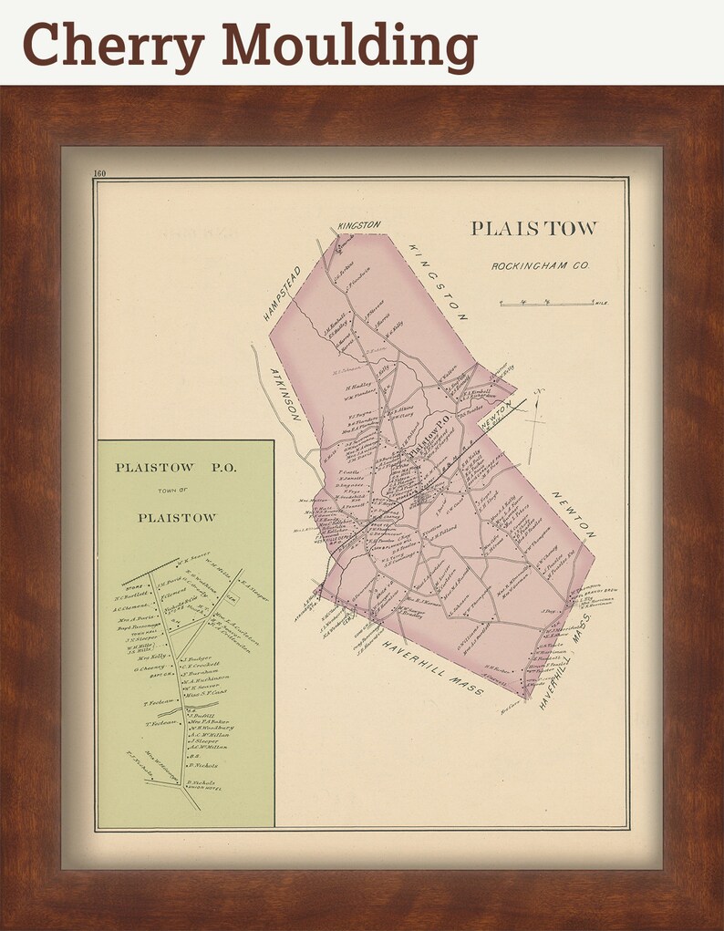 PLAISTOW, New Hampshire 1892 Map image 8