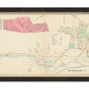 DALTON, Massachusetts 1904 Map - Replica or Genuine ORIGINAL