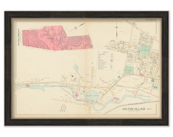 DALTON, Massachusetts 1904 Map - Replica or Genuine ORIGINAL