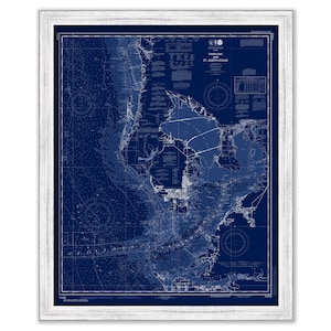 TAMPA BAY, FLORIDA 2015 Nautical Chart Blueprint