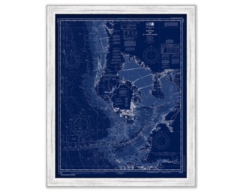 TAMPA BAY, FLORIDA 2015 Nautical Chart Blueprint