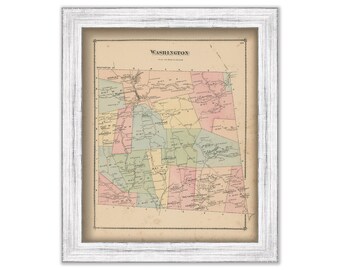 WASHINGTON, Vermont 1877 Map - Replica or Genuine ORIGINAL