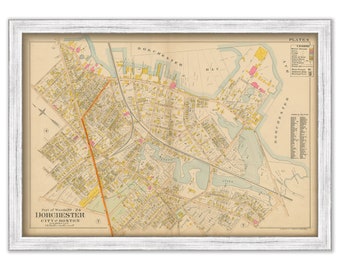 DORCHESTER, Massachusetts 1899 map, Plate 6 - Replica or GENUINE ORIGINAL