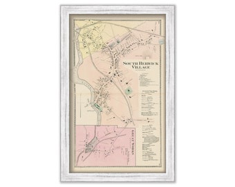 Village of SOUTH BERWICK, Maine 1872 Map