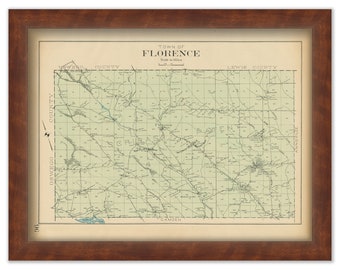 FLORENCE, New York 1907 Map