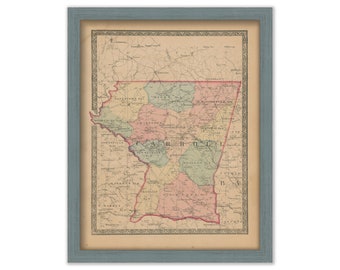 CARROLL COUNTY, MARYLAND 1866 Map, Replica or Genuine Original