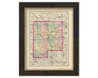 GENESEE COUNTY, Michigan 1873 Map - Replica or Genuine Original
