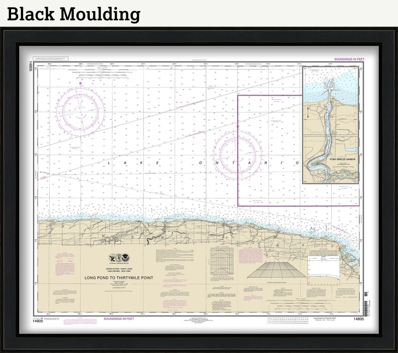 Long Pond to Thirty Mile Point and Point Breeze Harbor 2014 Nautical Chart New York