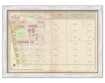 EAST BOSTON, Massachusetts 1912 map, Plate 23 - Maverick and Orleans Street - Replica or GENUINE Original