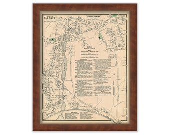 Village of GARDNER, Massachusetts 1870 Map