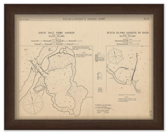 Block Island Harbor - Nautical Chart by George W. Eldridge 1901 - 0271
