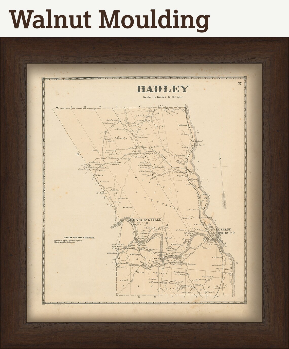 HADLEY New York 1866 Map Replica or GENUINE ORIGINAL Etsy