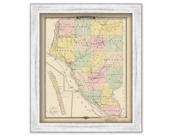 BUFFALO COUNTY, Wisconsin 1878 Map, Replica or Genuine Original